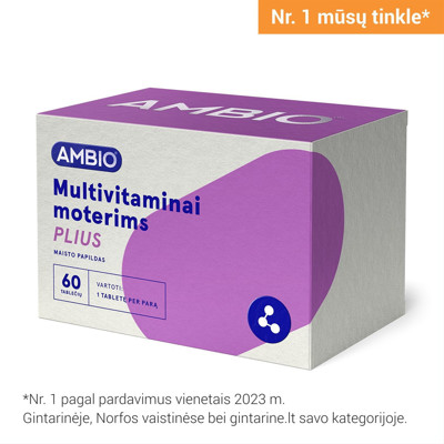 AMBIO multivitamīni sievietēm plus, 60 tabletes attēls