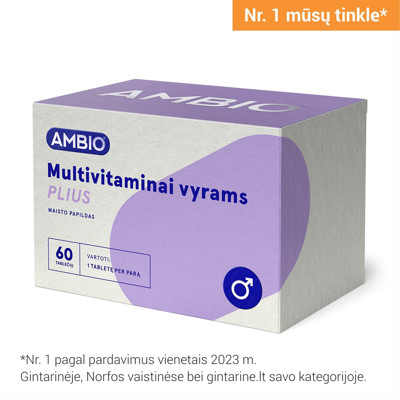 AMBIO multivitamīni vīriešiem plus, 60 tabletes attēls