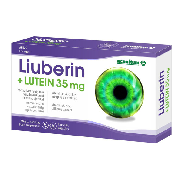 LIUBERIN + LIUTEIN, 35 mg, 30 kapsulas attēls