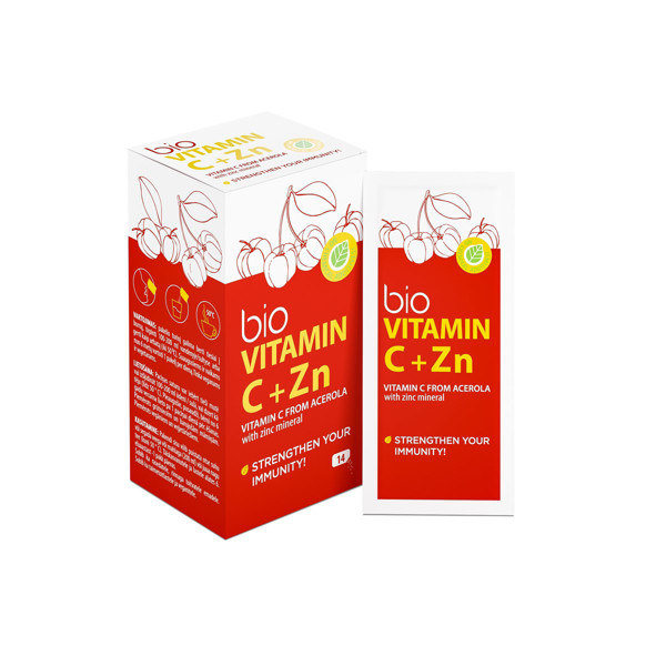 BIO VITAMĪNS C + CINKS, pulveris, 14 paciņas attēls