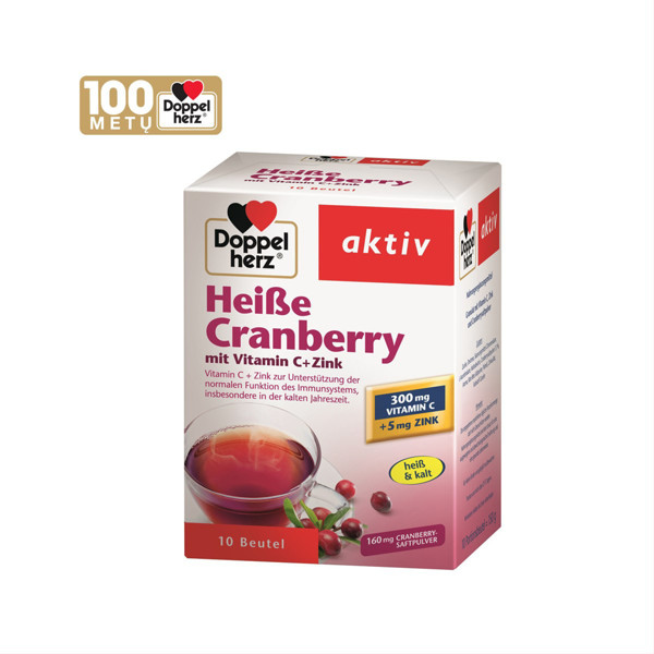 DOPPELHERZ AKTIV HERBE CRANBERRY, granulas paciņās, 10 gab. attēls