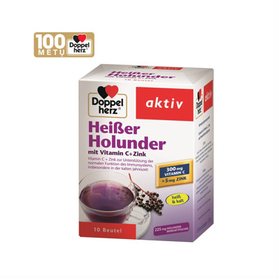 DOPPELHERZ AKTIV HEIBER HOLUNDER (HOT ELDERBERRY), granulu paciņas, 10 gab. attēls