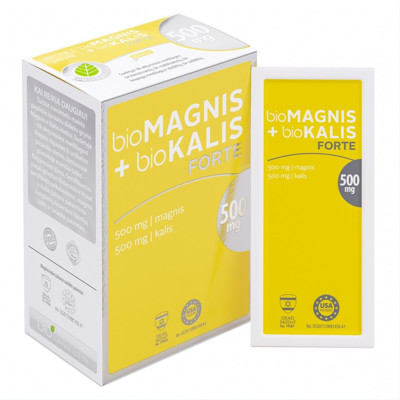 BIOMAGNIJS + BIOKĀLIJS FORTE, pulveris, 20 iepakojumi attēls
