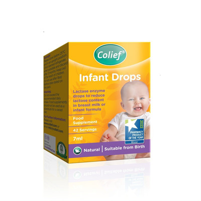 COLIEF INFANT DROPS, laktāzes enzīmu pilieni, 7 ml attēls