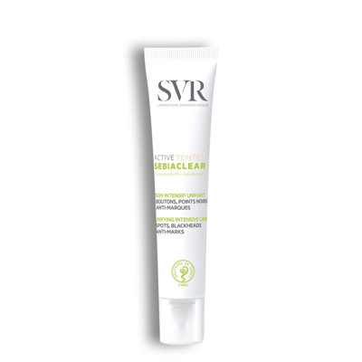 SVR SEBIACLEAR ACTIVE TEINTE maskējošs sejas krēms problemātiskai ādai SVR SEBIACLEAR ACTIVE TEINTE maskējošs sejas krēms problemātiskai ādai, 40 ml attēls