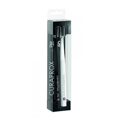 CURAPROX BLACK IS WHITE, zobu birstes komplekts, 2 gab. attēls