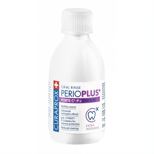 CURAPROX PERIOPLUS+, mutes skalojamais līdzeklis ar 0,20% hlorheksidīnu, 200 ml attēls