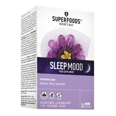 SUPERFOODS SLEEP MOOD, 30 kapsulas attēls