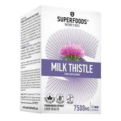 SUPERFOODS MILK THISTLE, 50 kapsulas attēls