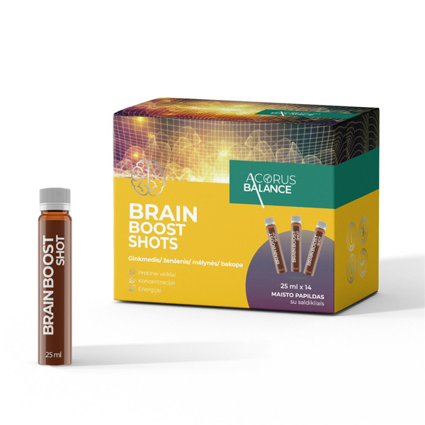 ACORUS BALANCE BRAIN BOOST SHOTS, жидкость, 25 мл, 14 шт. изображение