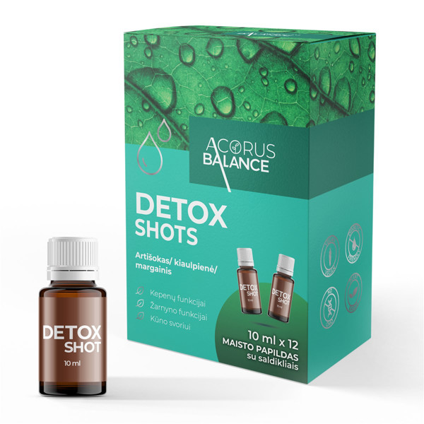 ACORUS BALANCE DETOX SHOTS, šķidrums, 10 ml, 12 gab. attēls
