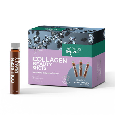 ACORUS BALANCE COLLAGEN BEAUTY SHOTS, šķidrums, 25 ml, 14 gab. attēls
