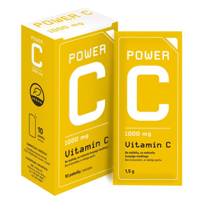 POWER C, 1000 mg, pulveris, 10 gab. attēls