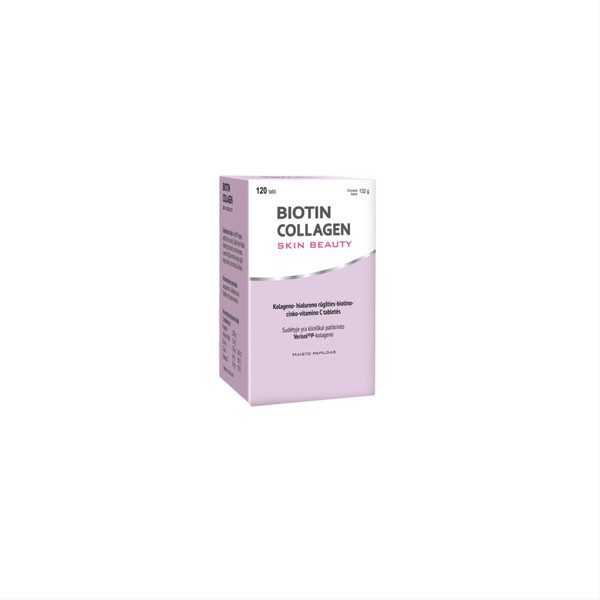 BIOTIN COLLAGEN, 120 tabletes attēls