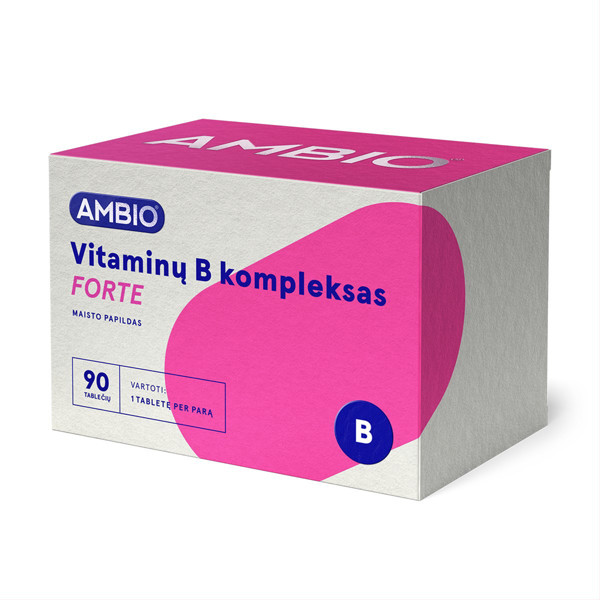 AMBIO B vitamīna komplekss Forte, 90 tabletes attēls