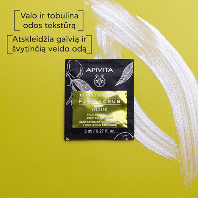 APIVITA EXPRESS BEAUTY, sejas skrubis ar olīvām, 8 ml, 2 gab. attēls