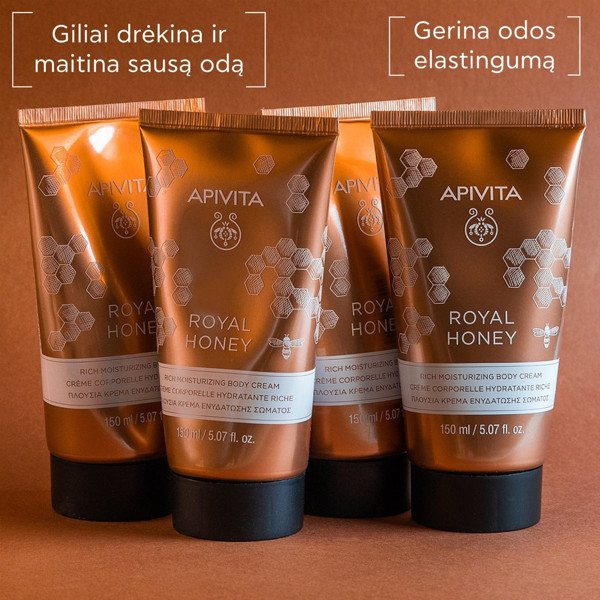 APIVITA, ķermeņa krēms ar medu, barojošs, 150 ml attēls