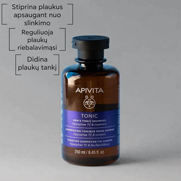 APIVITA, шампунь для мужчин, тонизирующий, 250 мл изображение
