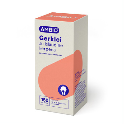 AMBIO rīklei ar Islandes ķērpjiem, sīrups, 150 ml attēls