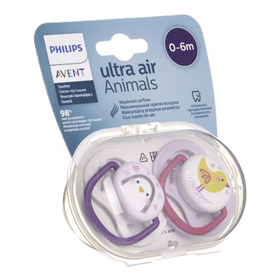 PHILIPS AVENT, silikona knupis. "Ultra Air M", 0-6 mēneši, SCF080/06 (1/891), 2 gab. attēls