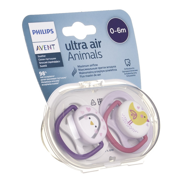 PHILIPS AVENT, silikona knupis. "Ultra Air M", 0-6 mēneši, SCF080/06 (1/891), 2 gab. attēls