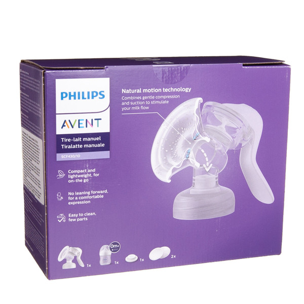 PHILIPS AVENT, manuālais krūts sūknis, SCF430/10 (1/636) attēls