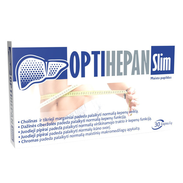 OPTIHEPAN SLIM, 30 kapsulas attēls