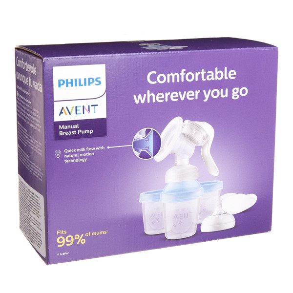 PHILIPS AVENT, manuāls krūts sūknis ar VIA konteineriem, SCF430/13 (1/637) attēls