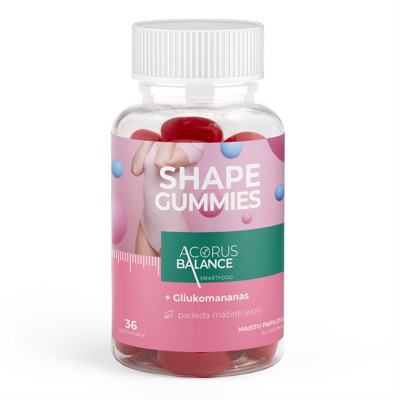 ACORUS BALANCE SHAPE GUMMIES + glikomannāns, 36 košļājamās pastilas attēls