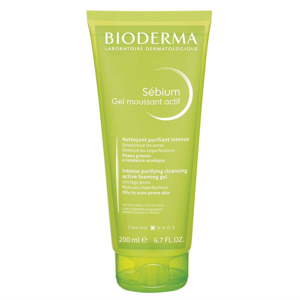 BIODERMA SEBIUM GEL MOUSSANT ACTIF, aktīvs