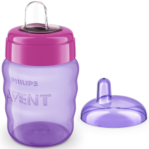 PHILIPS AVENT, krūze ar mīkstu silikona snīpi bez rokturiem, violeta, SCF553/03, 260 ml attēls