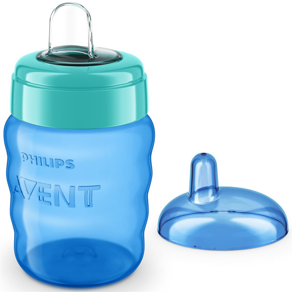 PHILIPS AVENT, krūze ar mīkstu silikona snīpi bez rokturiem, zila, SCF553/05, 260 ml attēls