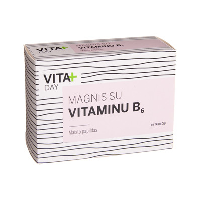 VITADAY MAGNIJS AR VITAMĪNU B6, 60 tabletes attēls