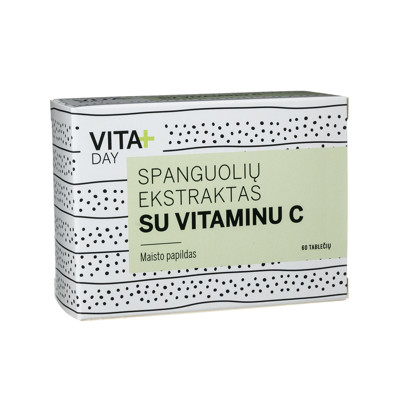 VITADAY DZĒRVEŅU EKSTRAKTS AR C VITAMĪNU, 60 tabletes attēls