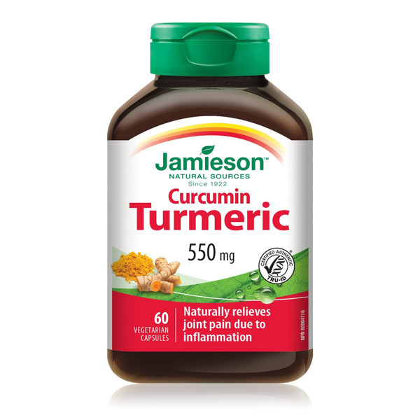 JAMIESON kurkuma 550 mg, 60 kapsulas attēls