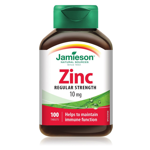 JAMIESON ZINC 10 mg, 100 tabletes attēls