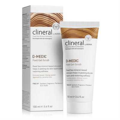 CLINERAL BY AHAVA D-MEDIC, želejveida skrubis kājām, 100 ml attēls