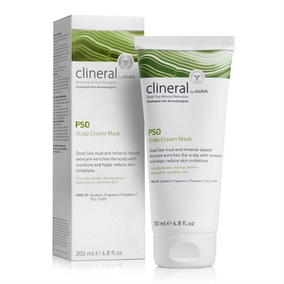 CLINERAL BY AHAVA PSO, krēmveida galvas maska, 200 ml attēls