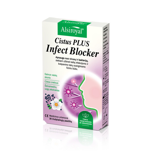 ALSIROYAL CISTUS PLUS INFECT BLOCKER, 30 sūkājamās tabletes attēls