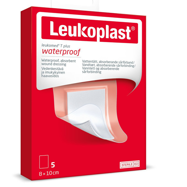 LEUKOPLAST LEUKOMED T PLUS, ūdensizturīgs sterils adhezīvs absorbējošs pārsējs, 8 x 10 cm, 5 gab. attēls