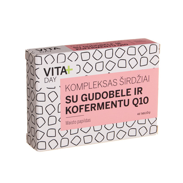 VITADAY SIRDS KOMPLEKSS AR VILKĀBELI UN KOENZĪMU Q10, 40 tabletes attēls