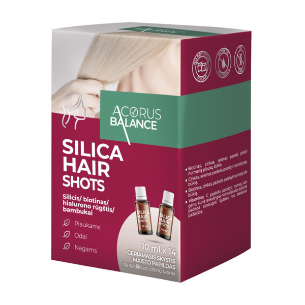 SILICA HAIR SHOTS, 14 pudeles ar 10 ml šķidrumu attēls