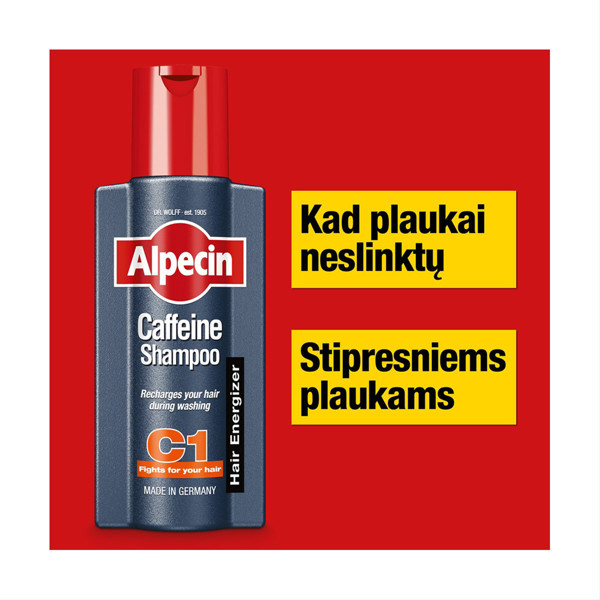 ALPECIN C1, шампунь с кофеином против выпадения волос, 375 мл изображение