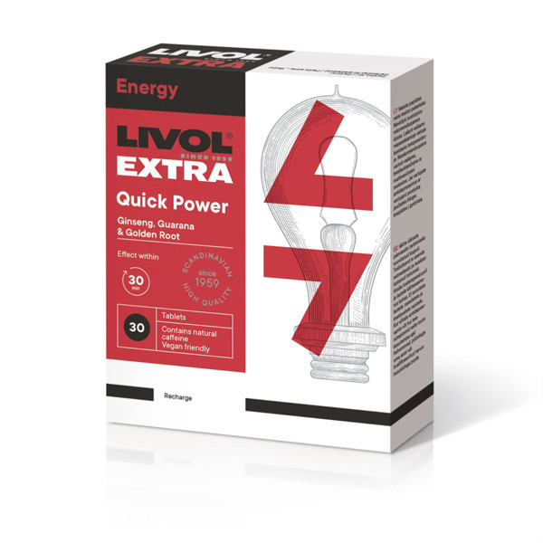 LIVOL EXTRA QUICK POWER, ​​30 tabletes attēls