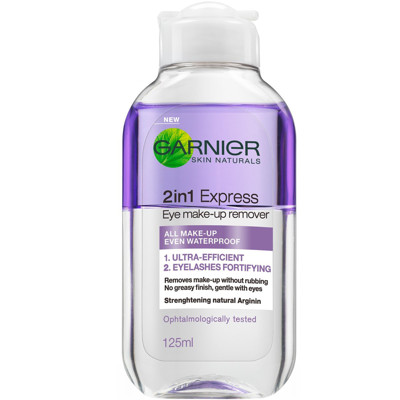 Garnier Skin Naturals, divfāžu acu kosmētikas noņemšanas līdzeklis 2in1, 125 ml attēls