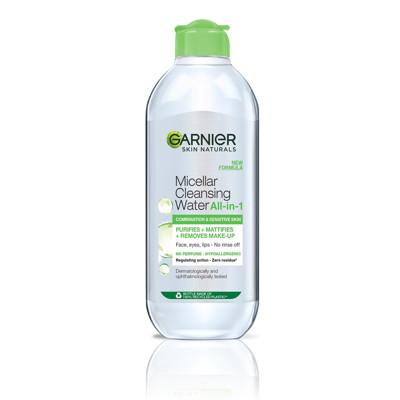 GARNIER SKIN NATURALS MICELLAIR, micelārais ūdens kombinētai un taukainai ādai, 400 ml attēls