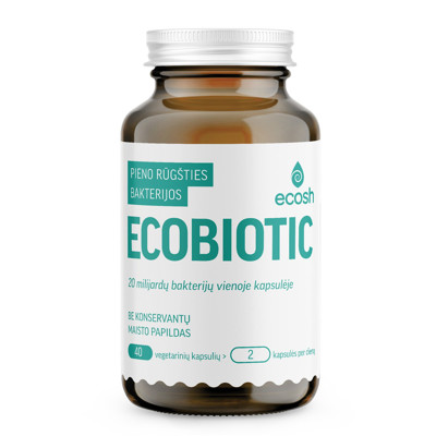 ECOSH Ecobiotic pienskābes baktērijas, 40 kapsulas attēls
