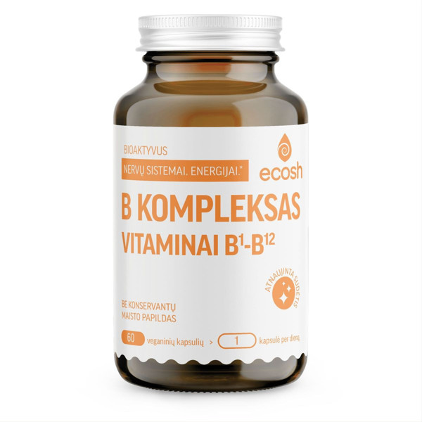 ECOSH BioActive B vitamīnu komplekss, 90 kapsulas attēls