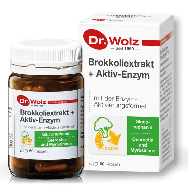 DR. WOLZ BROKKOLI EXTRAKT + ACTIV ENZYM, 60 kapsulas attēls