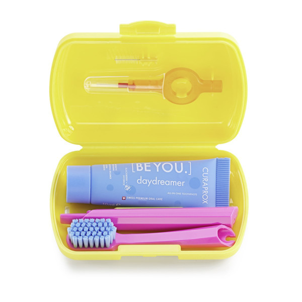 CURAPROX TRAVEL SET, ceļojumu komplekts, dzeltens attēls